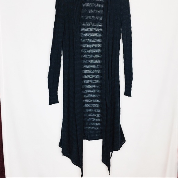 Free People Blue Knit Semi Sheer Long Cardigan S - Picture 2 of 8